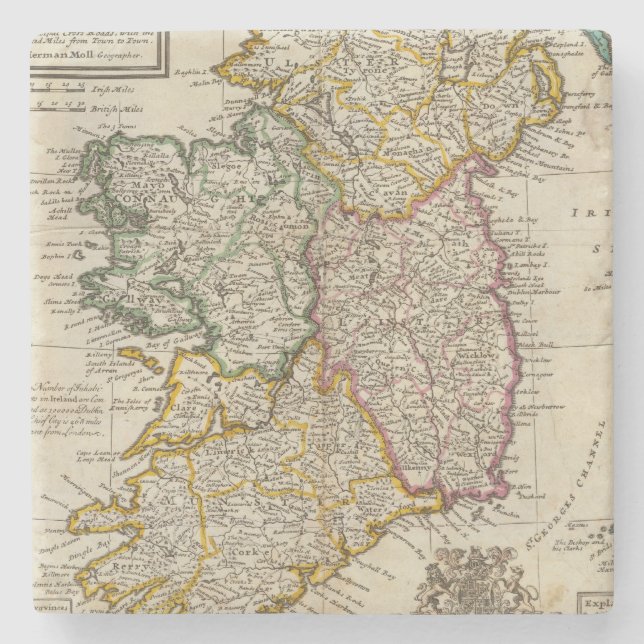 Ett fick- följe av Irland Stenunderlägg (Framsidan)