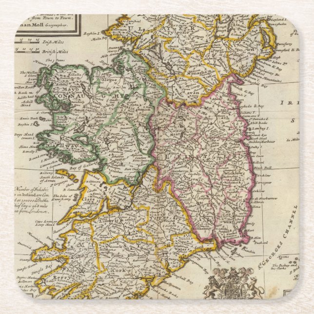 Ett fick- följe av Irland Underlägg Papper Kvadrat (Framsidan)