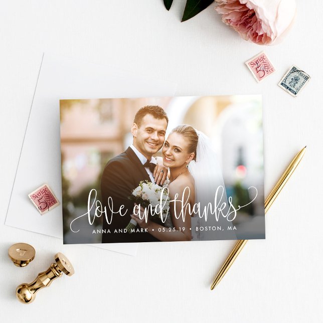 Ett fint Calligraphy EDITABLE FÄRG-tackkort Tack Kort (Skapare uppladdad)