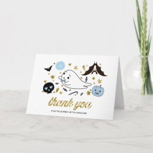 Ett fint Ghost Halloween Baby Shower-tack för ditt Kort
