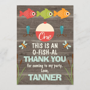 Ett fiskekors tackkort inbjudningar