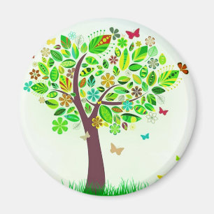 Ett fjärilsträd magnet