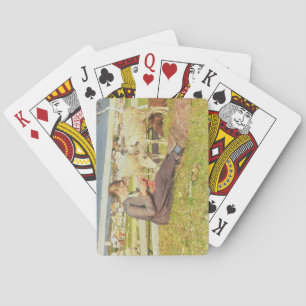 Ett flickahandarbete, 1888 (olja på kanfas) casinokort