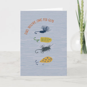 Ett fly Guy Fars dag-hälsningskort för Hand plocka Kort