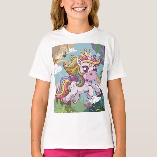 Ett flygande Unicorn T Shirt (Framsida)