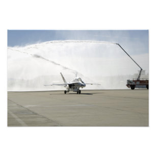 Ett flygplan F-18 Fototryck
