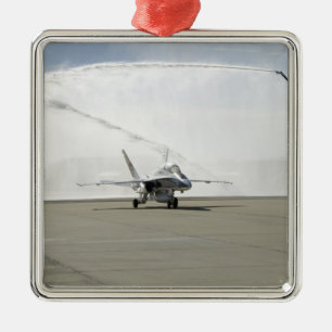 Ett flygplan F-18 Julgransprydnad Metall