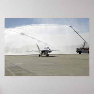 Ett flygplan F-18 Poster
