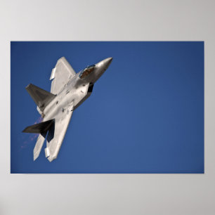 Ett flygplan för rovfågel F-22 Poster