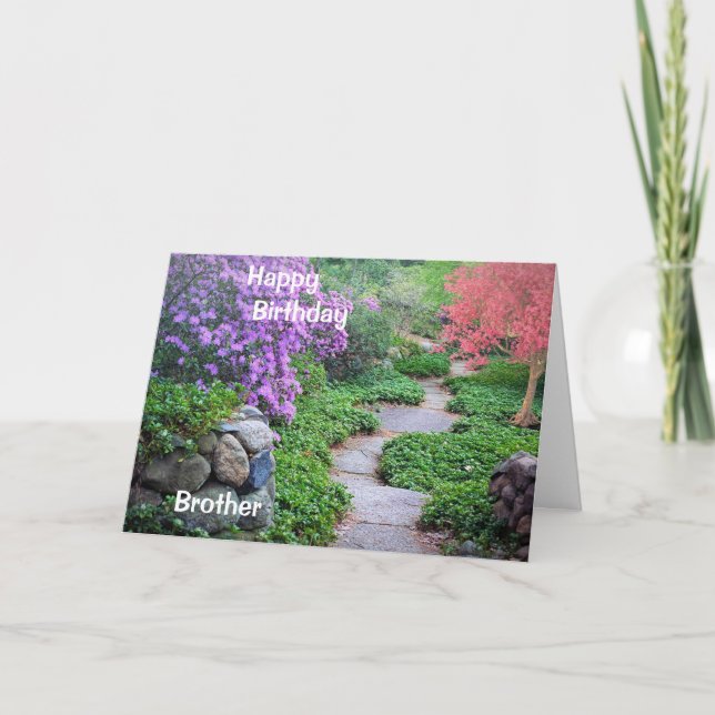 Ett födelsedagskort för ett brodervikigt gratulati kort (Framsida)