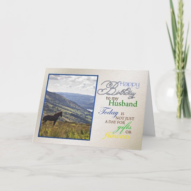 Ett födelsedagskort för make. kort (Framsida)