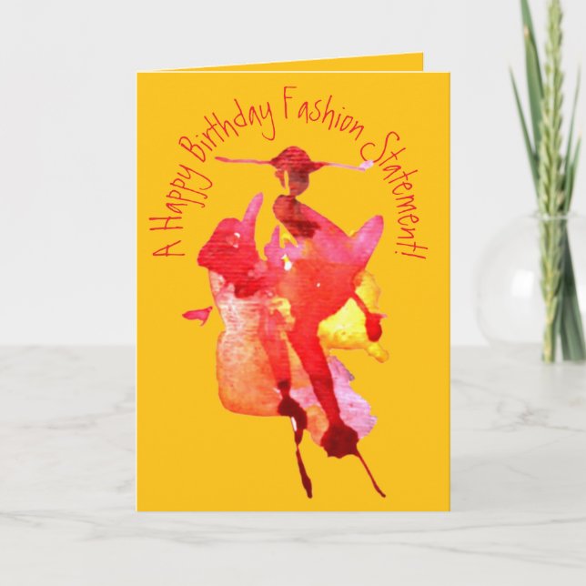 Ett födelsedagskort Grattis på födelsedagen Mode P Kort (Framsida)