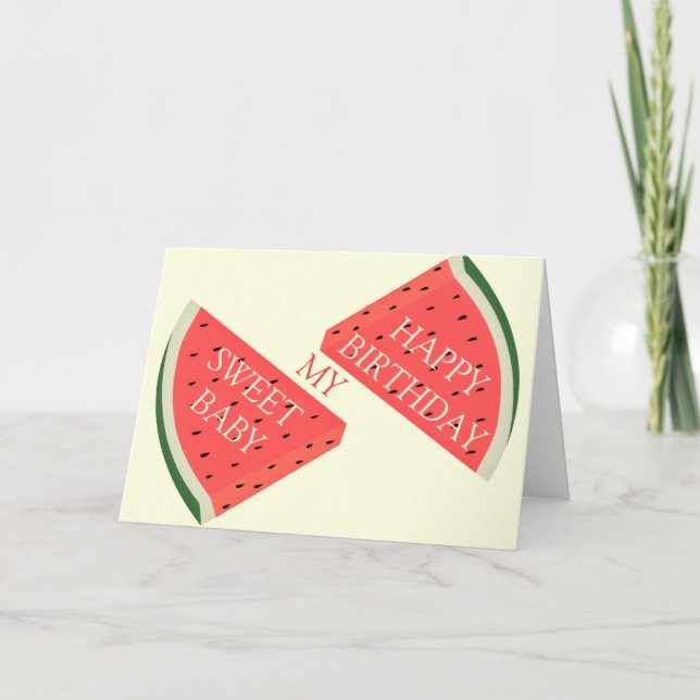 Ett födelsedagskort mitt sötade Baby - jag Kärlek  Kort (Framsida)