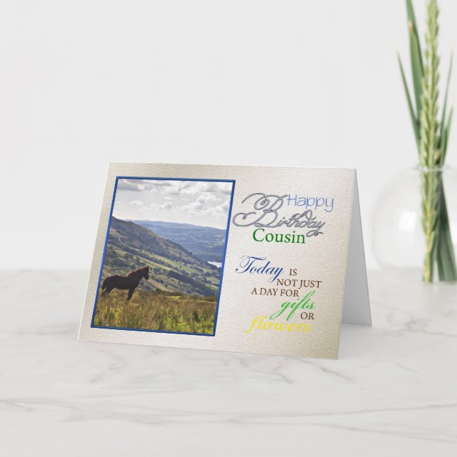 Ett födelsedagskort till kusin. kort (Framsida)