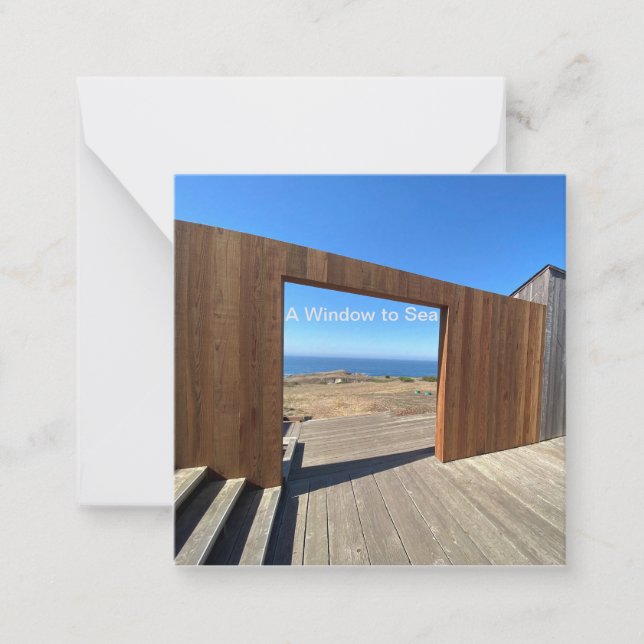 Ett fönster till sjöss anteckningskort (Framsida)