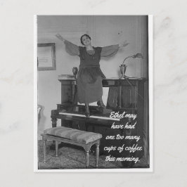 Ett för mycket Kopp av vykort för kaffe