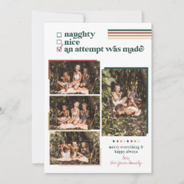 Ett försök gjordes | Modern julfotkort Inbjudningar