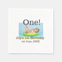 Ett första födelsedagfoto, modernt lägg till namn