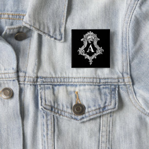 Ett första monogram knapp