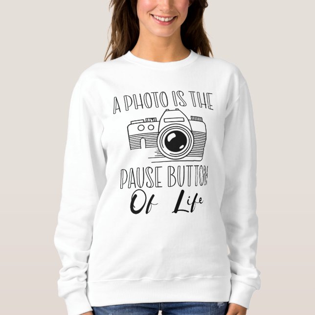Ett Foto Är Livets Pausknapp T Shirt (Framsida)