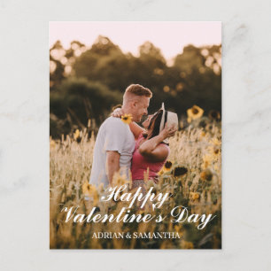 Ett foto av enkel Elegant Kärlek valentins dag par Helg Vykort
