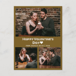 Ett foto av enkel Elegant Kärlek valentins dag par Helg Vykort