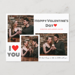 Ett foto av enkel Elegant Kärlek valentins dag par Helg Vykort