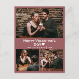 Ett foto av enkel Elegant Kärlek valentins dag par Helg Vykort