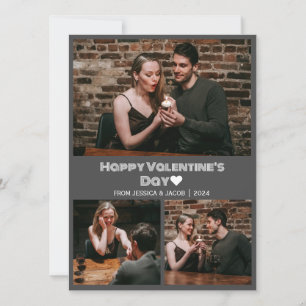 Ett foto av enkel Elegant Kärlek valentins dag par Julkort