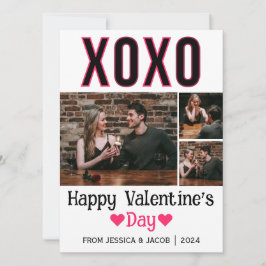 Ett foto av enkel Elegant Kärlek valentins dag par Julkort