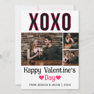 Ett foto av enkel Elegant Kärlek valentins dag par Julkort