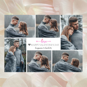 Ett foto av enkel Elegant Kärlek valentins dag par Julkort
