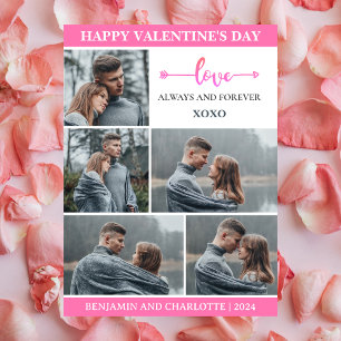 Ett foto av enkel Elegant Kärlek valentins dag par Julkort
