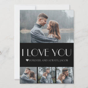 Ett foto av enkel Elegant Kärlek valentins dag par Julkort