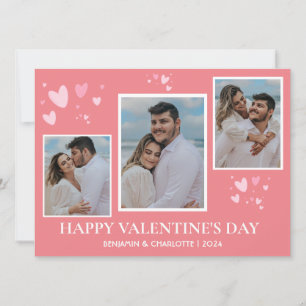 Ett foto av enkel Elegant Kärlek valentins dag par Julkort