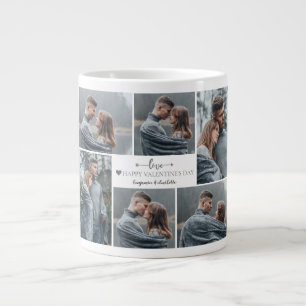Ett foto av enkel Elegant Kärlek valentins dag par Jumbo Mugg