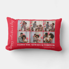 Ett foto av enkel Elegant Kärlek valentins dag par Lumbarkudde