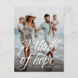 Ett foto av religiösan Thrill of Hope Helg Vykort