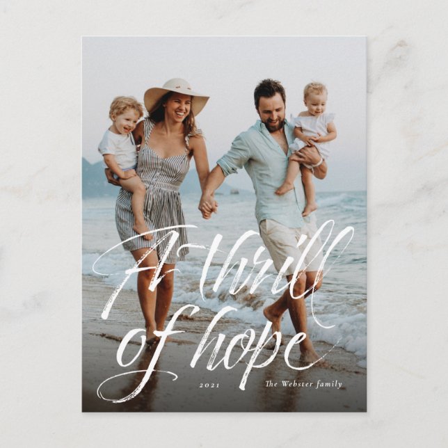 Ett foto av religiösan Thrill of Hope Helg Vykort (Framsida)