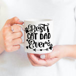 Ett foto bästa Kat Pappa någonsin Pet Tass avtryck Kaffemugg<br><div class="desc">"Best Cat Pappa någonsin"-design med anpassade till ditt eget foto.</div>