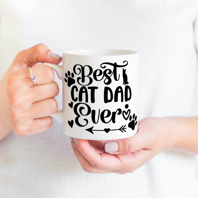 Ett foto bästa Kat Pappa någonsin Pet Tass avtryck Kaffemugg (Skapare uppladdad)