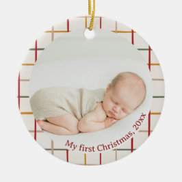 Ett foto Modern färgat min första jul Julgransprydnad Keramik