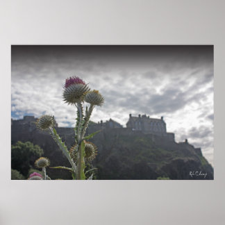 Ett foto poster ut Edinburgh Castle.
