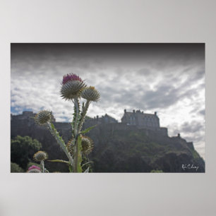 Ett fotoaffischtryck av den Edinburgh castle.en Poster