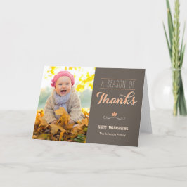 Ett fotokort för Thanksgiving av tacksäsong Helgkort