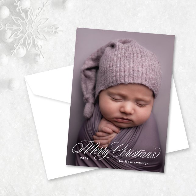 Ett fotomkursivt God jul-kort Julkort (Skapare uppladdad)