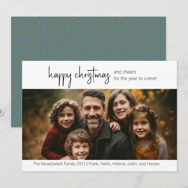 Ett fotoport för Lycklig-jul Julkort (Fram/baksida)