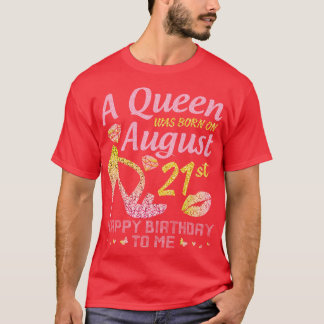 Ett fött den 21 augusti i Grattis på födelsedagen  T Shirt