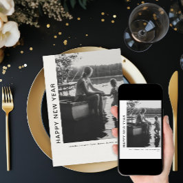 Ett fräscht start minimal nyår foto julkort