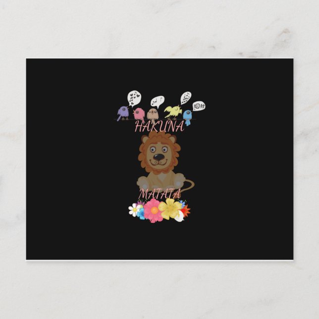 Ett fredligt rike: En lejons fredliga ögonblick Vykort (Framsida)